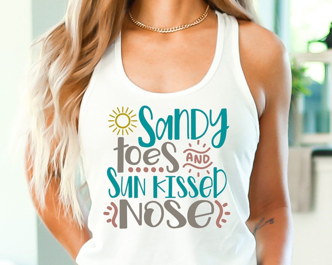 Sandy Toes Sun Kissed Nose SVG / Summer SVG / Beach SVG / - Etsy