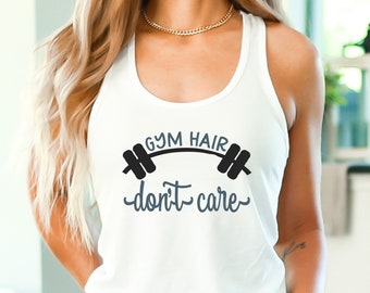 Gym Hair Don't Care SVG / Gym SVG / Workout / Barbell SVG / Fitness / Cut file / Clip Art / Southern Spark / svg png eps pdf jpg dxf