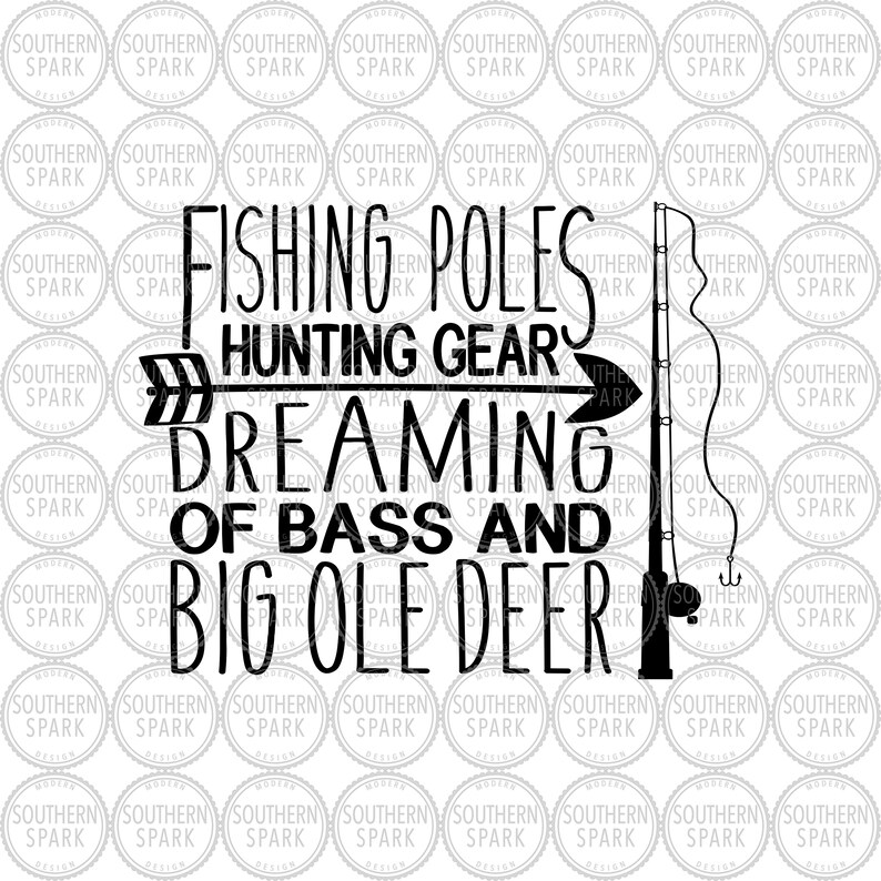 Download Fishing Poles Hunting Gear Bass And Deer svg png eps pdf ...