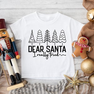 Christmas SVG / Dear Santa I really Tried SVG / Santa hat SVG / Santa Claus / Cut File / Clip Art / Southern Spark / svg png eps pdf jpg dxf