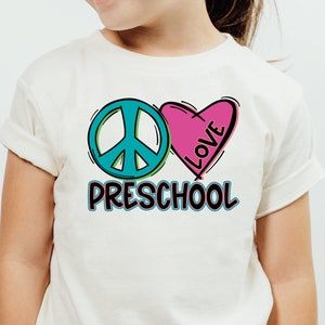 Preschool SVG / Peace Love Preschool SVG / Back To School SVG / Love / Cut File / Clip Art / Southern Spark / svg png eps pdf jpg dxf