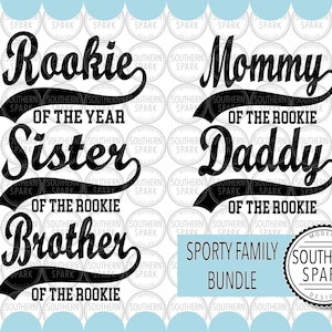 Bundle Sporty Mommy Daddy Brother Sister Rookie Of The Year SVG / Rookie Of The Year SVG / Cut File / Clip Art / svg png eps pdf jpg dxf