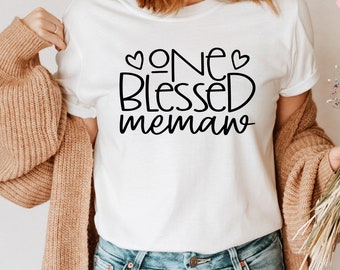 Mother's Day SVG / One Blessed Memaw SVG / Blessed SVG / Thanksgiving / Cut File / Clip Art / Southern Spark / svg png eps pdf jpg dxf