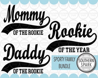 Bundle Sporty Mommy Daddy Rookie Of The Year SVG / Sports Baseball Football Soccer Baby / Cut File / Clip Art / svg png eps pdf jpg dxf