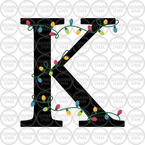 Download Free K Christmas Lights Svg Png Eps Pdf Jpg Dxf Etsy SVG DXF Cut File