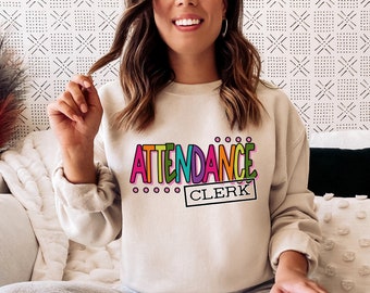 Attendance Clerk SVG PNG / School Attendance Clerk SVG / Colorful Clerk  / Cut File / Clip Art / Southern Spark / svg png eps pdf jpg dxf
