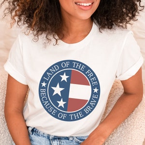 4Th Of July SVG / Land Of The Free Because Of The Brave SVG / Independence / Cut File / Clip Art / Southern Spark / svg png eps pdf jpg dxf