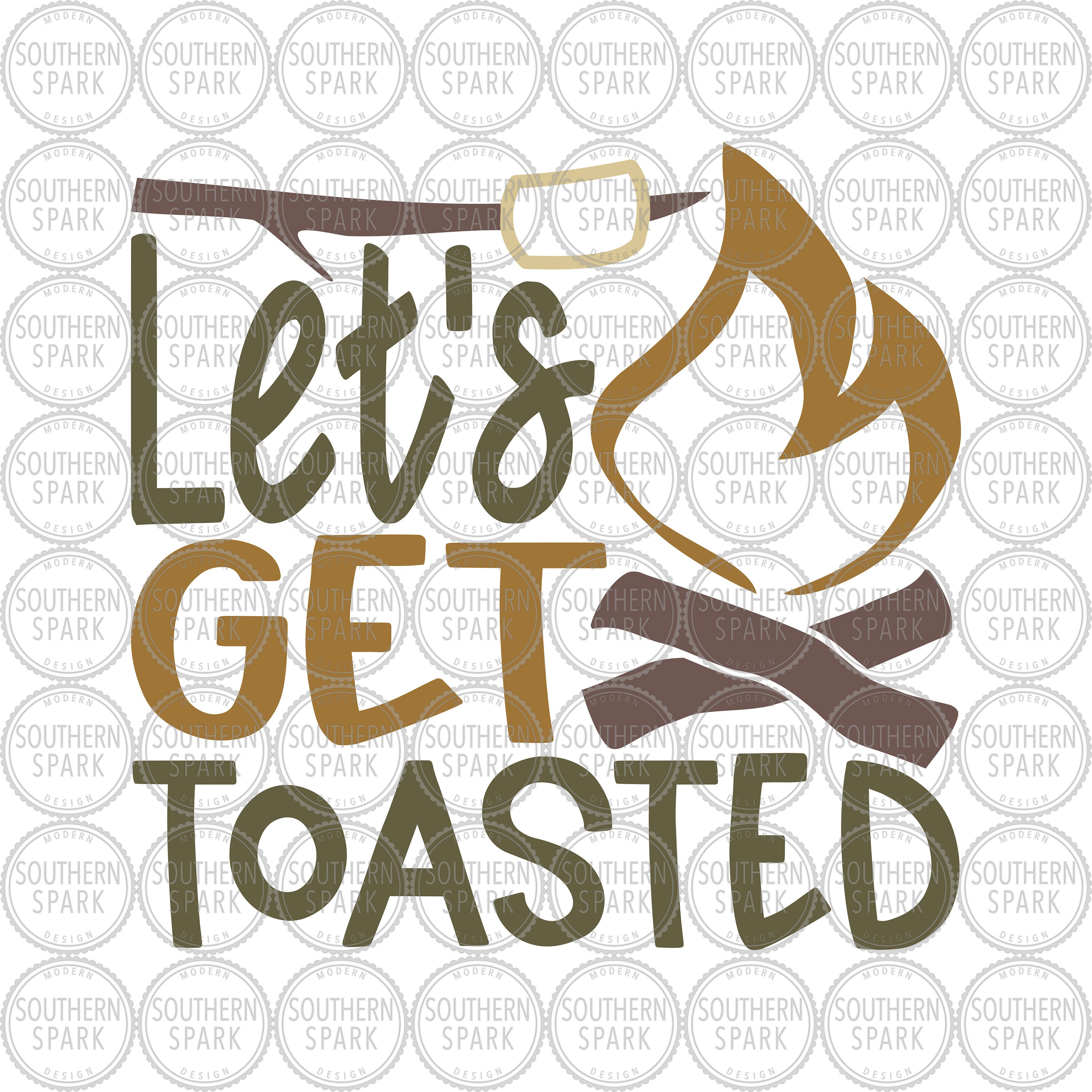 Download Camping SVG / Let's Get Toasted SVG / Campfire SVG / | Etsy