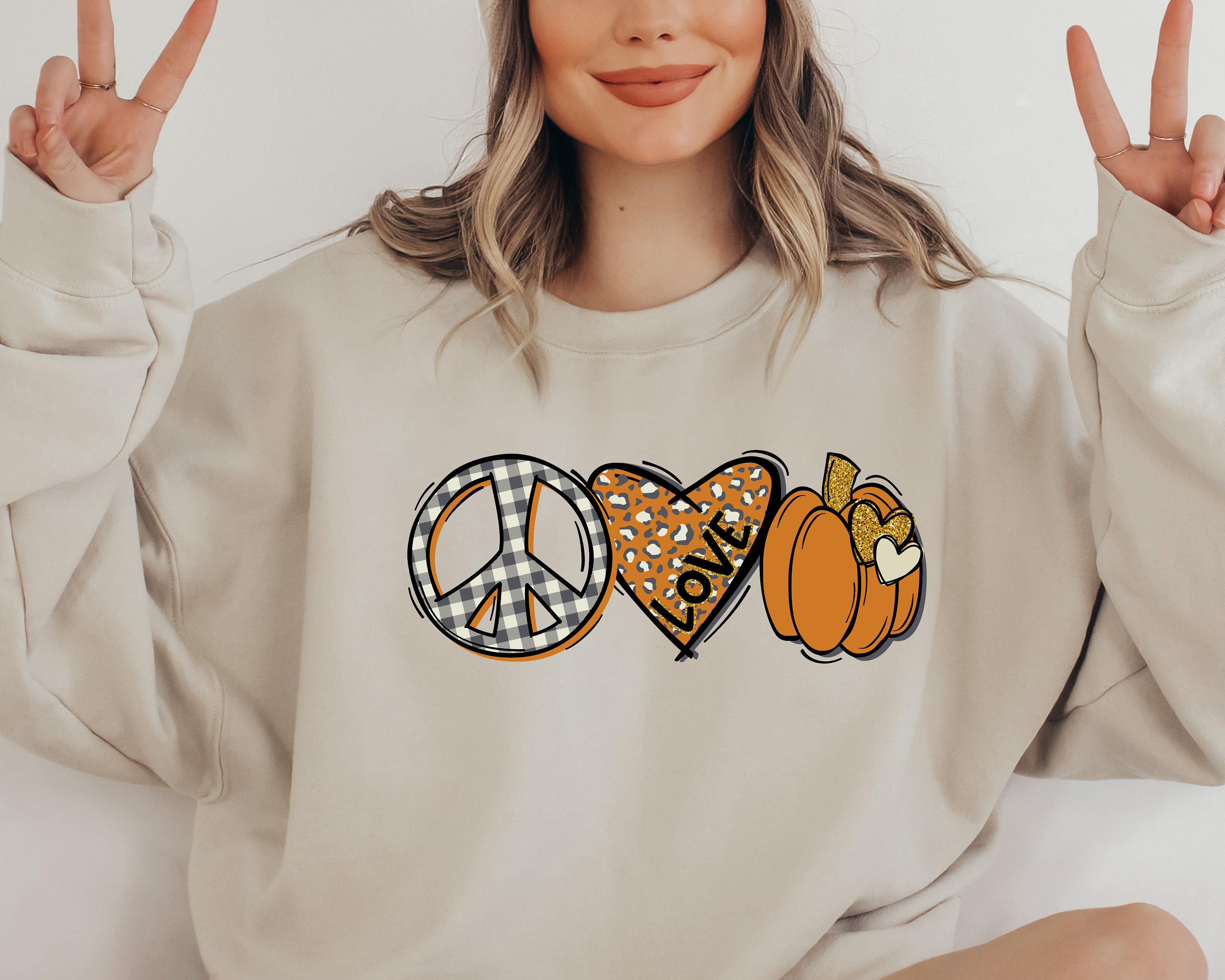 Peace Love Pumpkin Unisex Hoodie