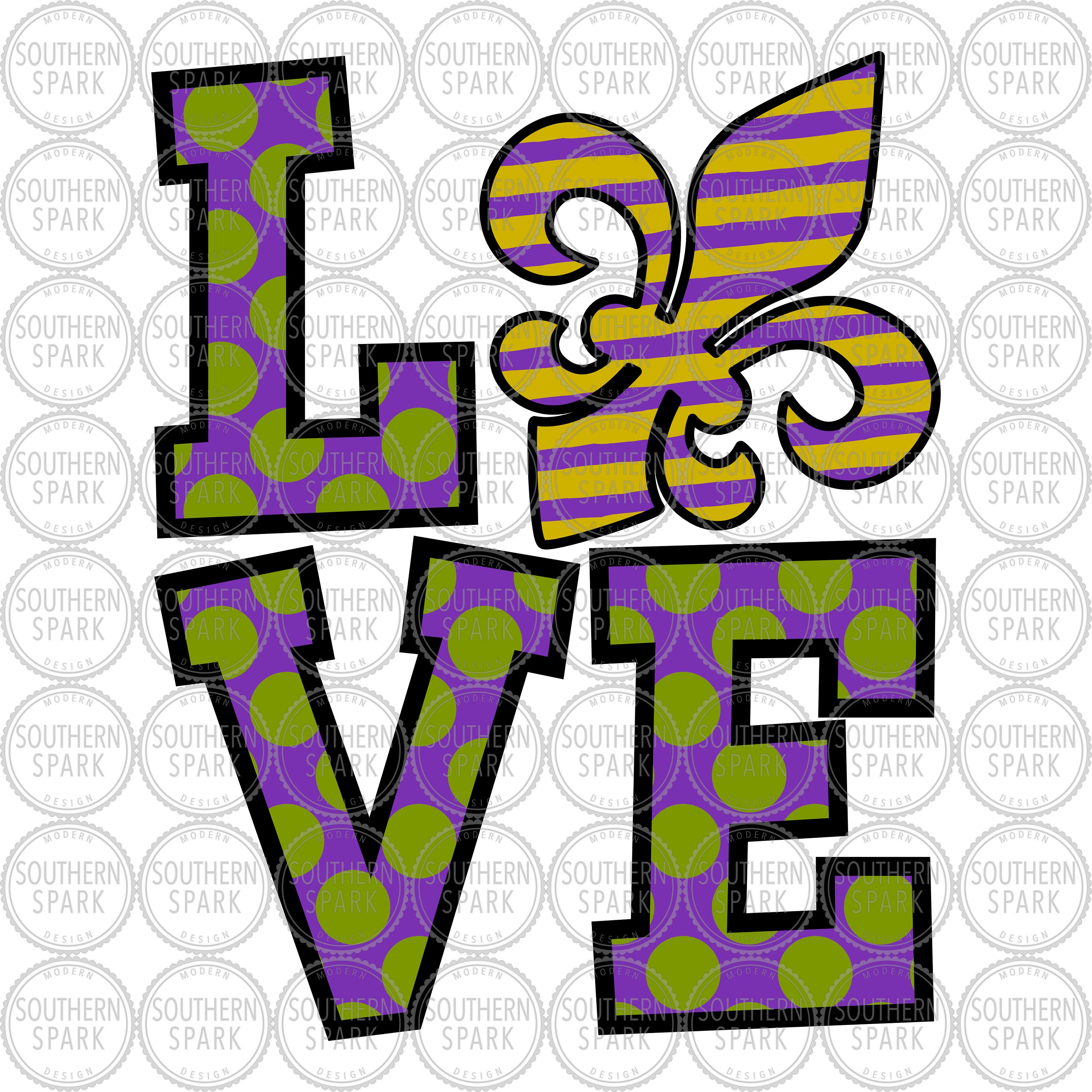 Download Mardi Gras Love / Fleur De Lis / Polka Dots / Mardi Gras ...