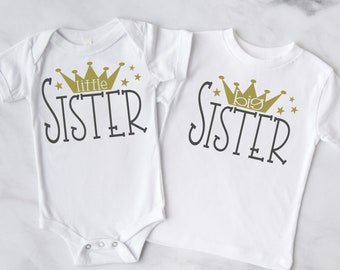 Big Sister Little Sister Crown Sibling Design (Digital Download)