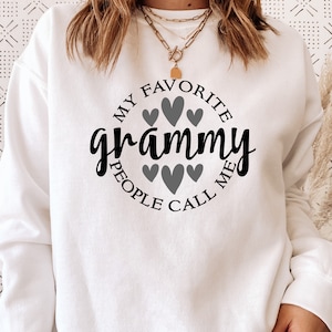 Mother's Day SVG / My Favorite People Call Me Grammy SVG /  Grandmother SVG / Cut File / Clip Art / Southern Spark / svg png eps pdf jpg dxf