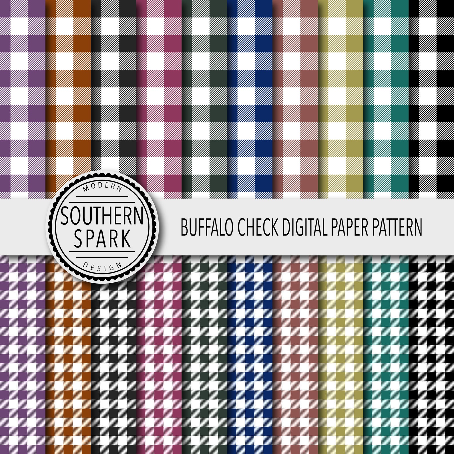 Digital Paper Pattern EPS / Digital Paper JPG / Buffalo Check - Etsy