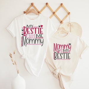 Bundle / Valentine's Day / My Bestie Calls Me Mommy SVG / Mommy Is My Bestie SVG / Mother's Day / Southern Spark / svg png eps pdf jpg dxf