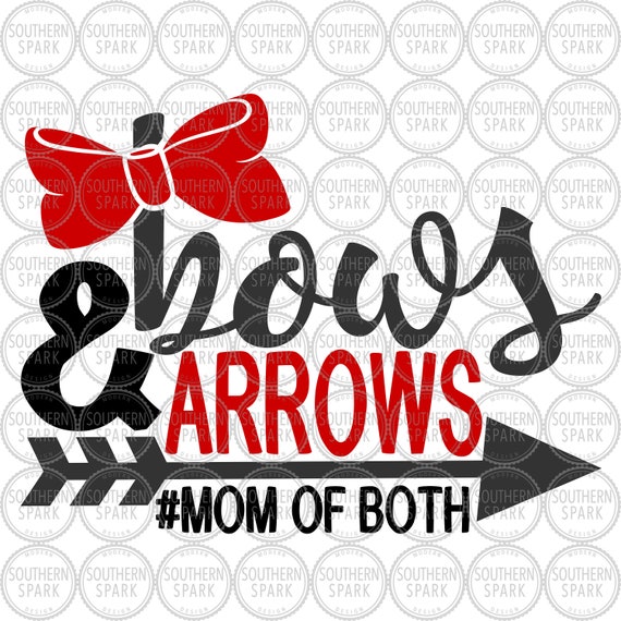 Download Bows And Arrows Mom To Both svg png eps pdf jpg dxf | Etsy