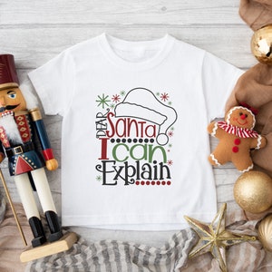 Christmas SVG / Dear Santa I Can Explain / Santa Hat SVG / Christmas SVG / Cut File / Clip Art / Southern Spark / svg png eps pdf jpg dxf