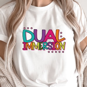 Dual Immersion SVG / Dual Language Immersion SVG / First Day Of School / Cut File / Clip Art / Southern Spark / svg png eps pdf jpg dxf