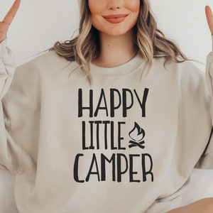 Happy Little Camper SVG / Campfire SVG / Summertime SVG / Adventure / Cut File / Clip Art / Southern Spark / svg png eps pdf jpg dxf