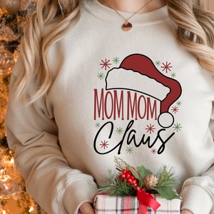 Christmas SVG / Mom Mom Claus SVG / Mom Mom Claus PNG / Santa Claus / Santa Hat / Cut File / Southern Spark / svg png eps pdf jpg dxf