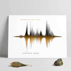 Personalised Soundwave Print, Song Sound Wave Poster, Digital download, Custom Order, Sound Wave art, Gift, Personalized Voice Waveform Art