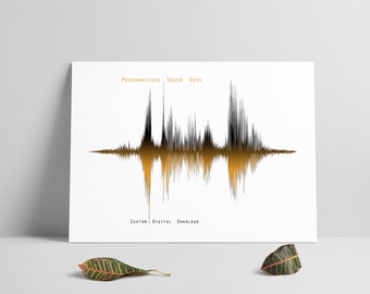 Personalised Soundwave Print, Song Sound Wave Poster, Digital download, Custom Order, Sound Wave art, Gift, Personalized Voice Waveform Art