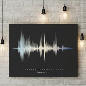 Stampa personalizzata di onde sonore, stampabile di onde sonore, arte vocale personalizzata, canzone, musica, battito cardiaco, voce, festa del papà, festa della mamma, regalo per il neonato