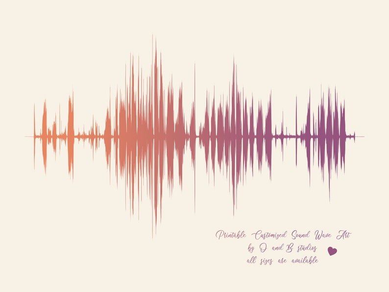 Personalised Soundwave Print Sound Wave Printable | Etsy