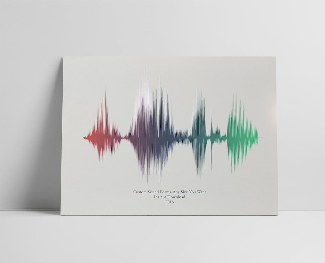 Personalised Soundwave Print, Sound Wave Printable, Personalised Voice ...