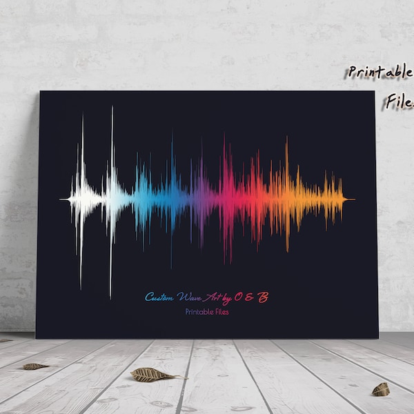 Custom Sound Wave Prints: Choose Any Sound and Receive Instant Downloadable Printables for Your Unique Voice and Sound Art