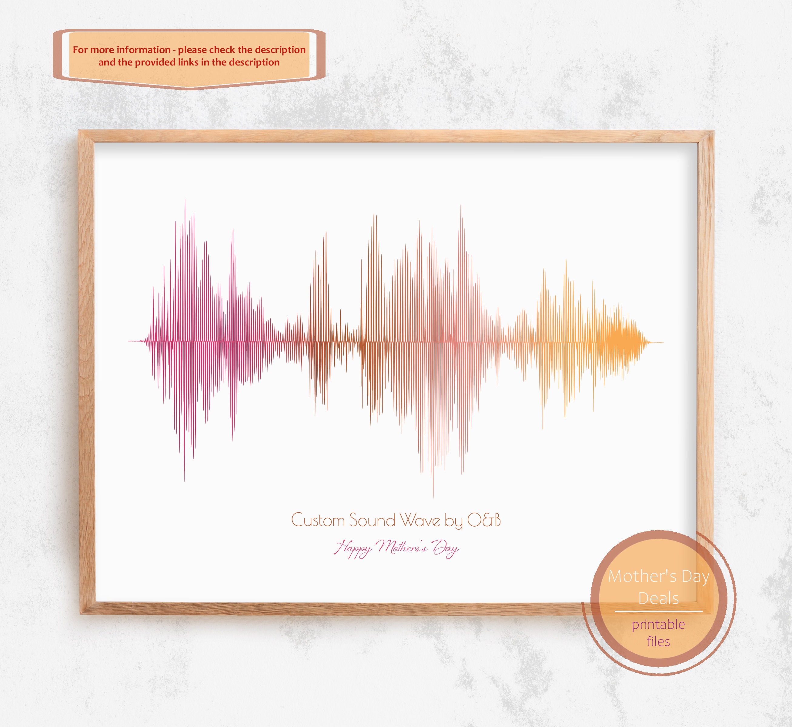 Personalised Sound Wave Art Sound Wave Printable - Etsy