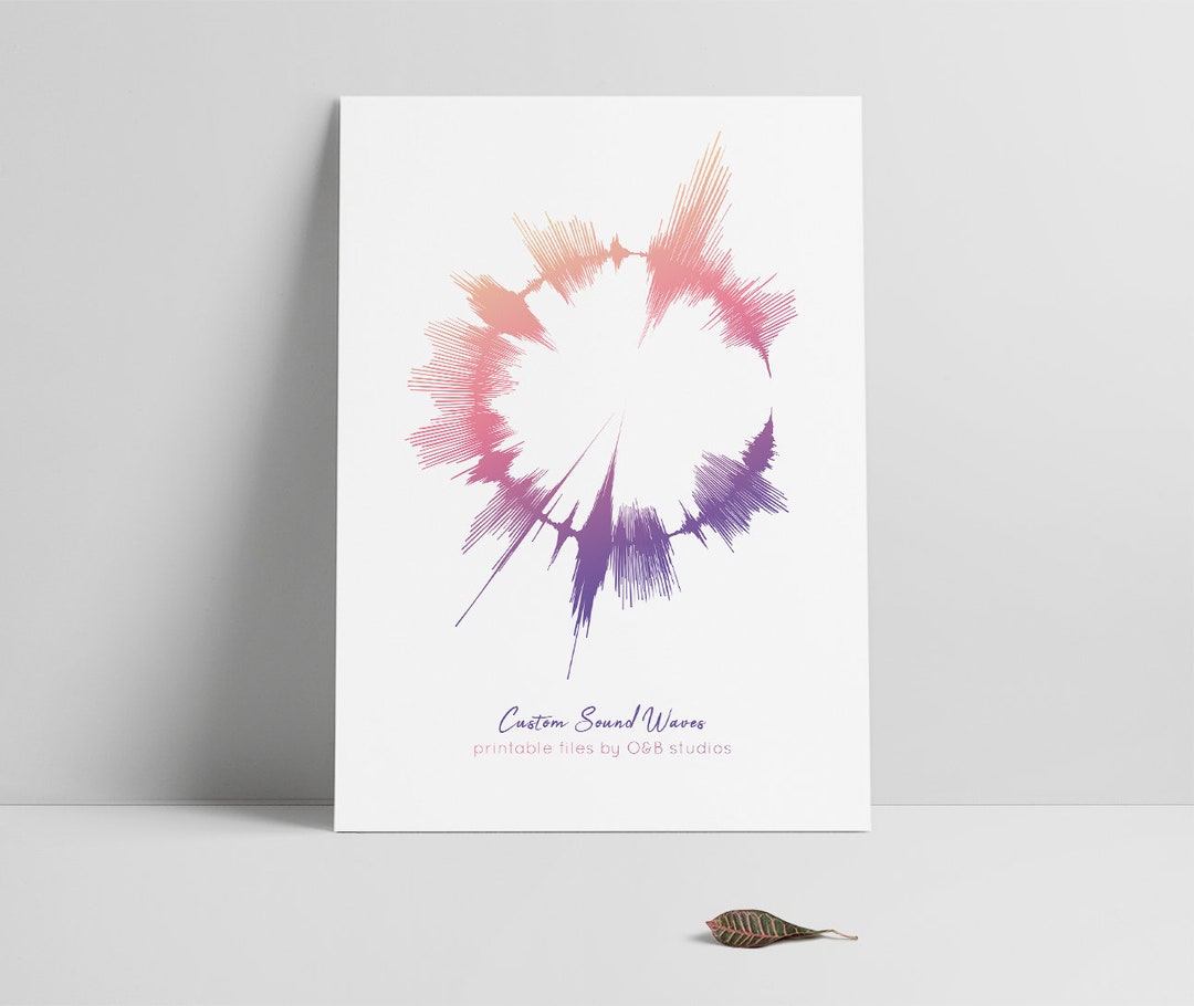Custom Sound Waves, Sound Wave Art, Instant Download, Printable Files