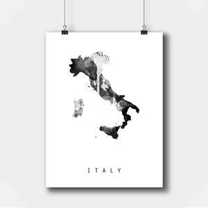 Italy Map Printable, Italy Watercolor Art Printable, Italy Watercolor ...