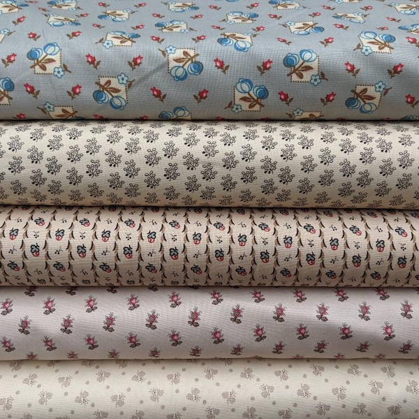 Dutch Heritage 100% Cotton Fabric, by the metre, half metre or Fat Quarter, Regency, Georgian, Reenactment, Dressmaking