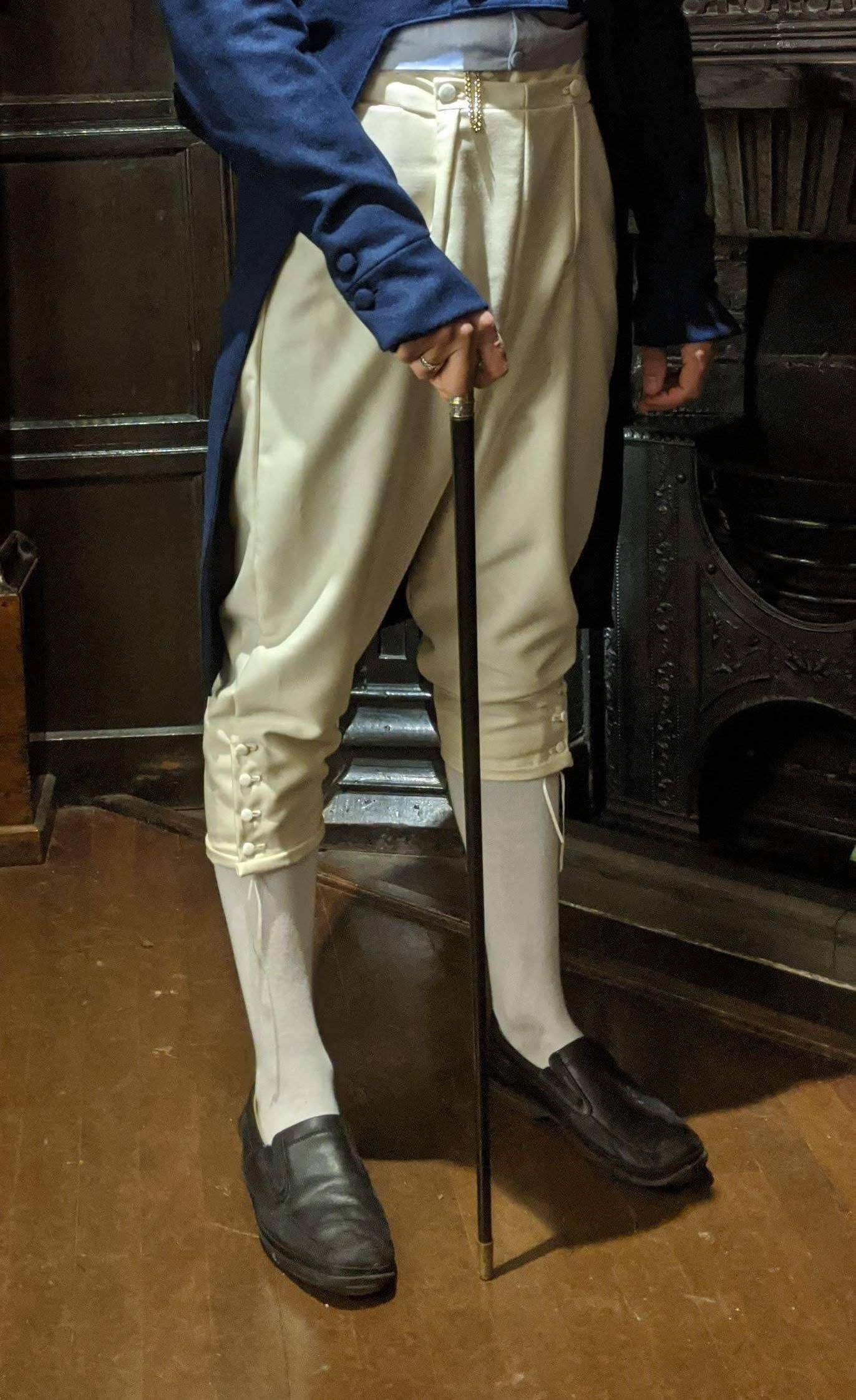 Georgian Breeches Made to Measure Clothing Mens Clothing Trousers Mr Darcy Jane Austen Regency Men's Fall Front Breeches Bridgerton Handmade Pride and Prejudice 