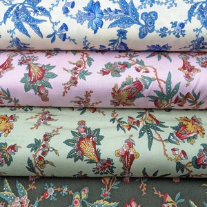 Dutch Heritage DHER2033 100% Cotton by the metre, half metre or Fat Quarter, Regency, Georgian, Reenactment, Dressmaking