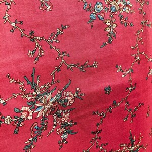 Dutch Heritage Red and Cream 100% Cotton Fabric by the Metre, Half ...