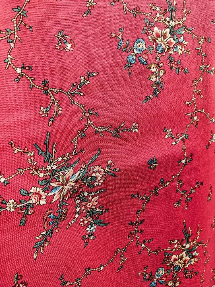 Dutch Heritage Red and Cream 100% Cotton Fabric by the metre | Etsy