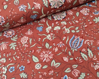 Dutch Heritage Red 100% Cotton Fabric, Regency, Georgian, Reenactment, Dressmaking