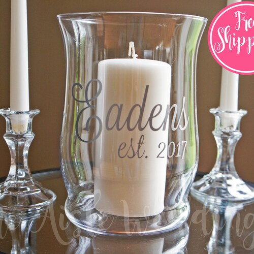 Unity Candle Holder Set Name & Est FREE SHIPPING Unity Etsy