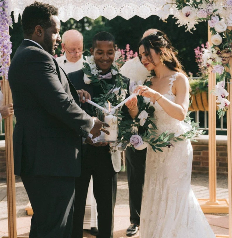 Unity Candle Holder Set Unity Ceremony Glass Candle Holder Etsy