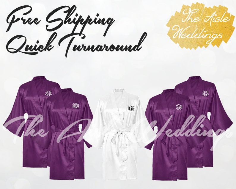 plum silk robe