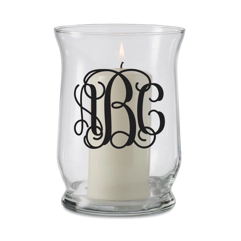 Unity Candle Holder Set Unity Ceremony Wedding Gift Union Ceremony Glass Unity Candle Holder Personalized Gift Vine Monogram image 3