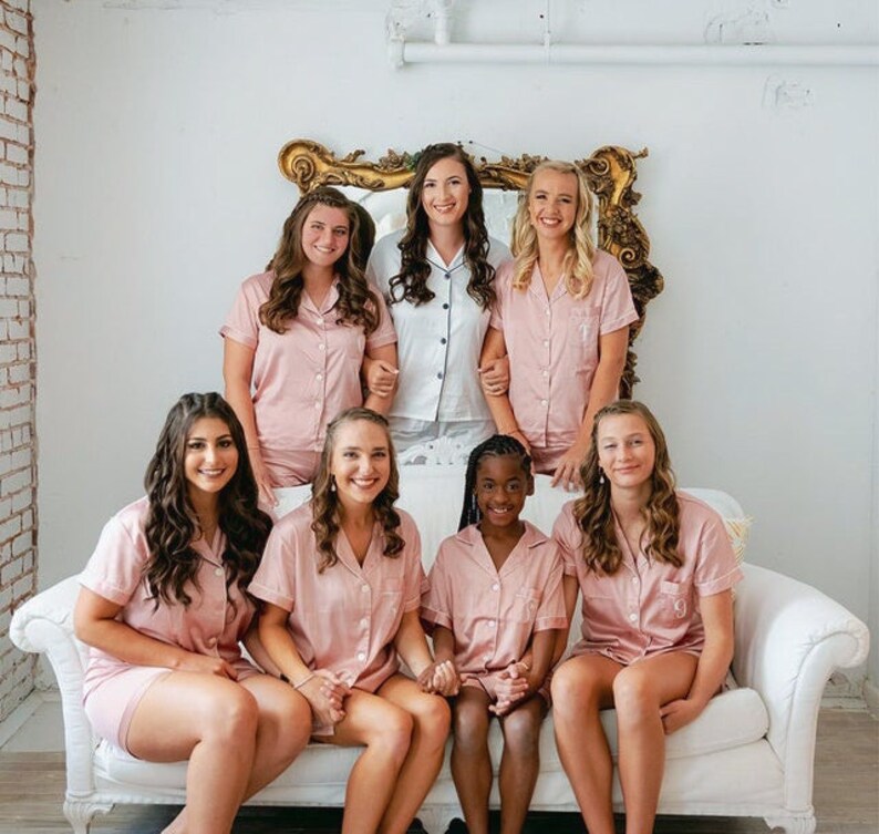Bridesmaids Pjs Bridesmaids Pajamas Bridal Party Pjs Etsy