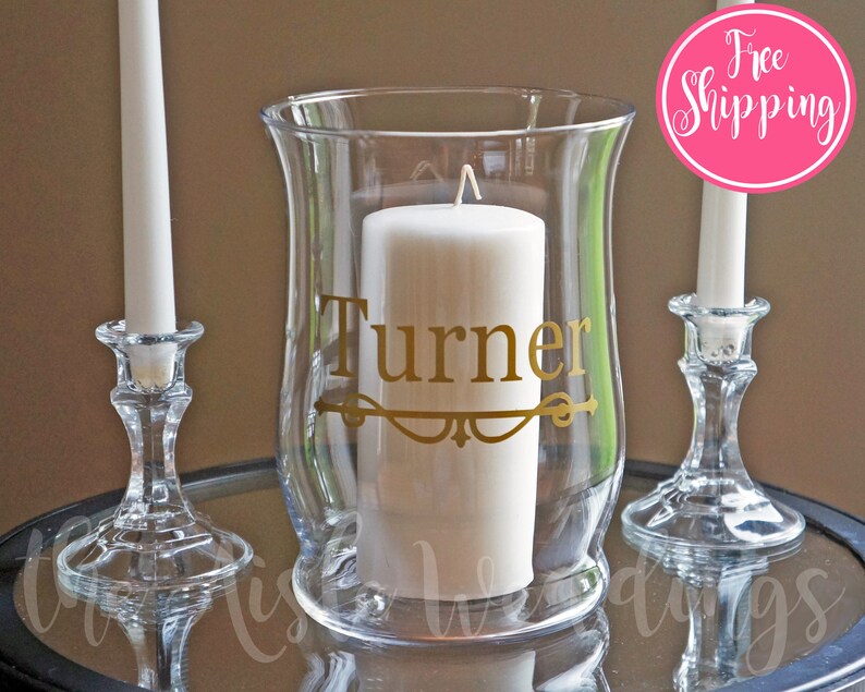 Unity Candle Holder Set Family Name Free Shipping Candle Etsy