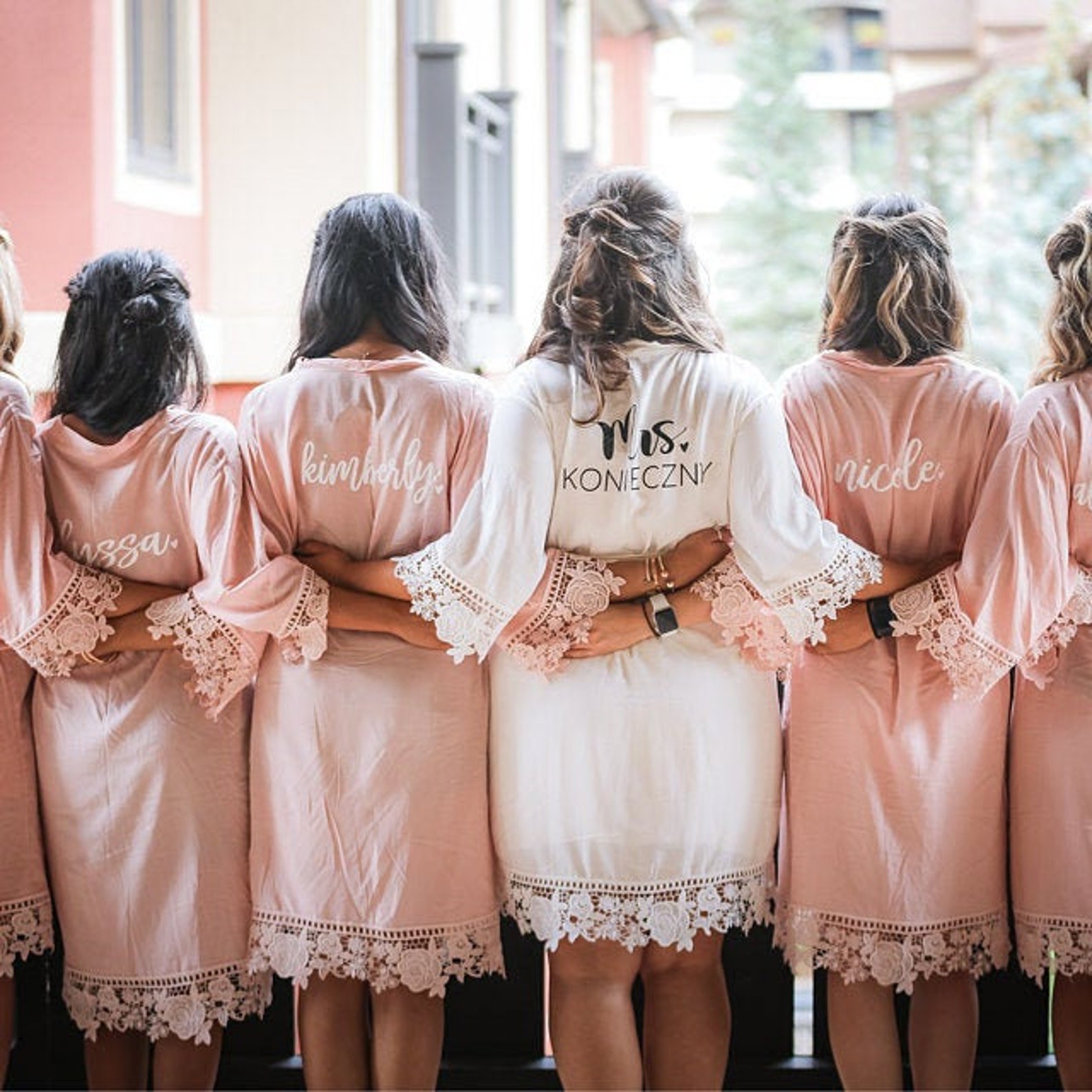 COTTON LACE ROBES Bridesmaid Robes Bridesmaid Gifts Set Etsy