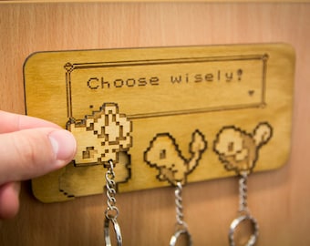 Choose Wisely! Inspired Lasercut & engraved keyring and wall mount - Kanto
