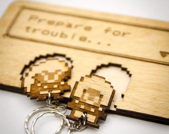 Pokemon Inspired "Prepare for Trouble" | Wooden Keyring and Wall Mount | Laser-cut Keyring Rack | Gaming Home Decor and Geeky Gamer Gift