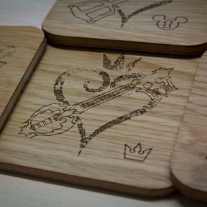 Posavasos inspirados en la llave espada de Kingdom Hearts (juego de cuatro)