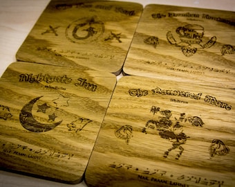 Skyrim Inspired Drinks Coasters - Set of Four