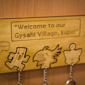 Welcome to our Gysahl Village Inspired Lasercut & Engraved keyring and wall mount image 3